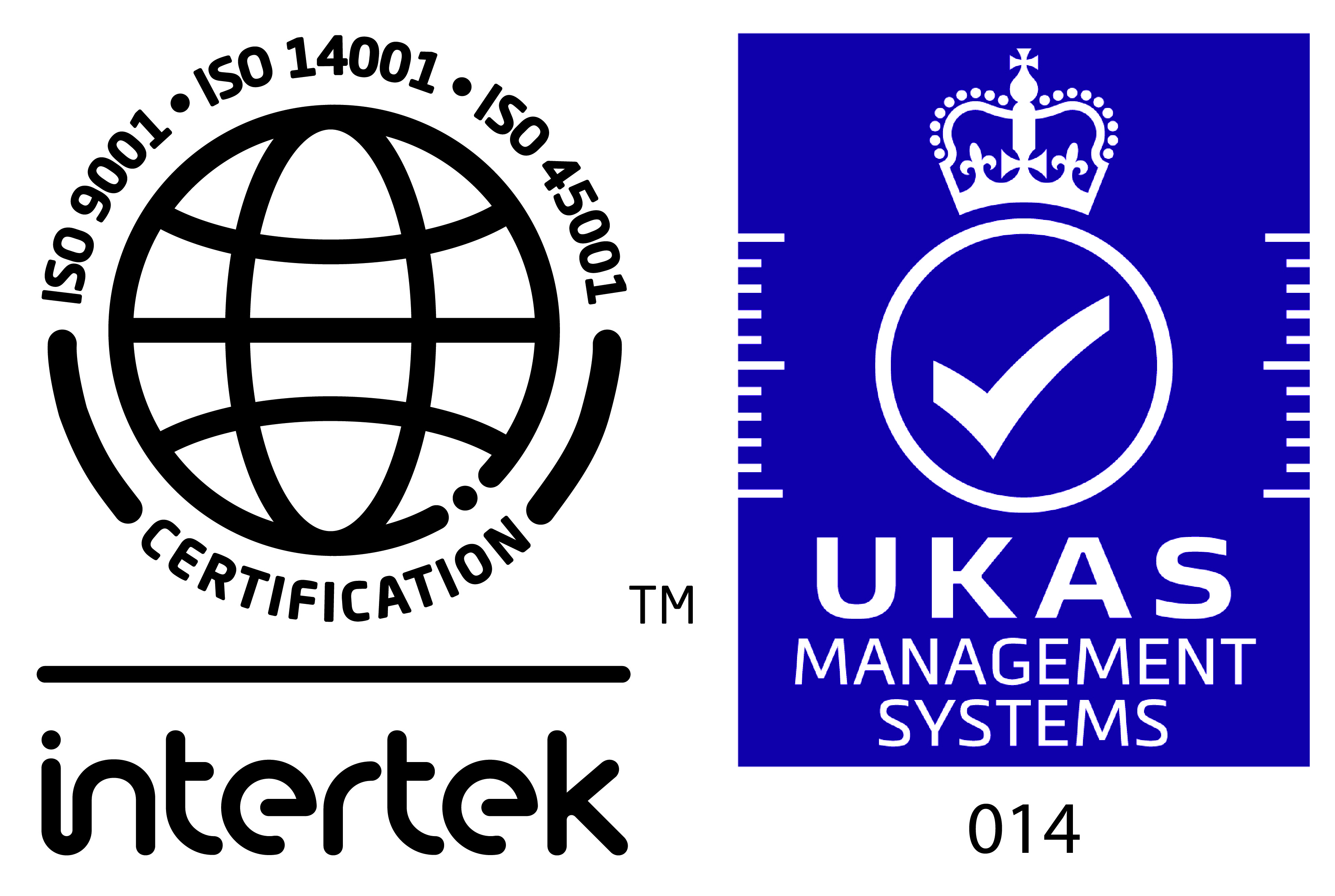 ISO 9001 · ISO 14001 · ISO 45001 certification logo